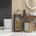 Bathroom Floor Cabinet Bamboo With Adjustable Shelf