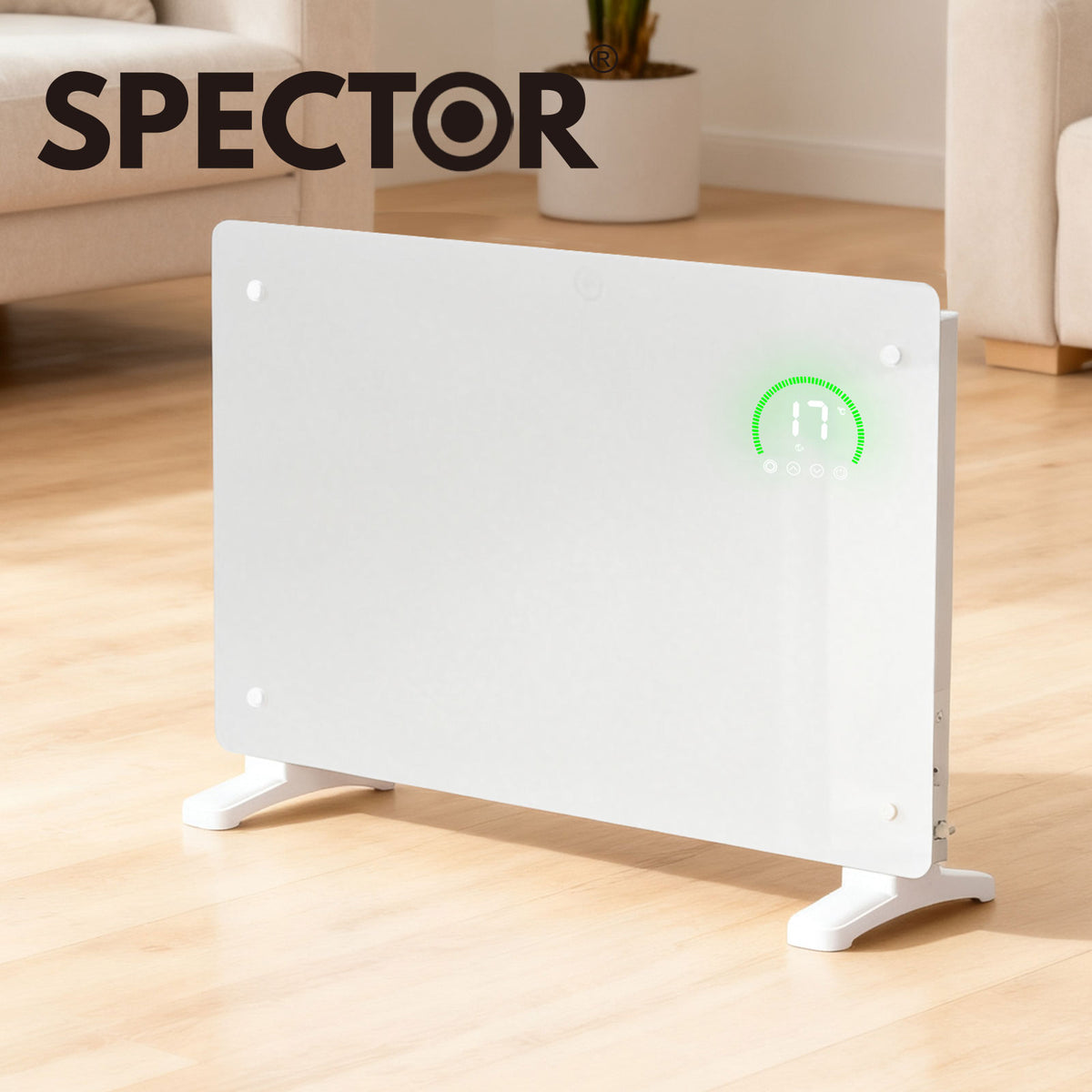 Electric Radiator 2000w Panel Heater Wall Mounted Freestanding | White