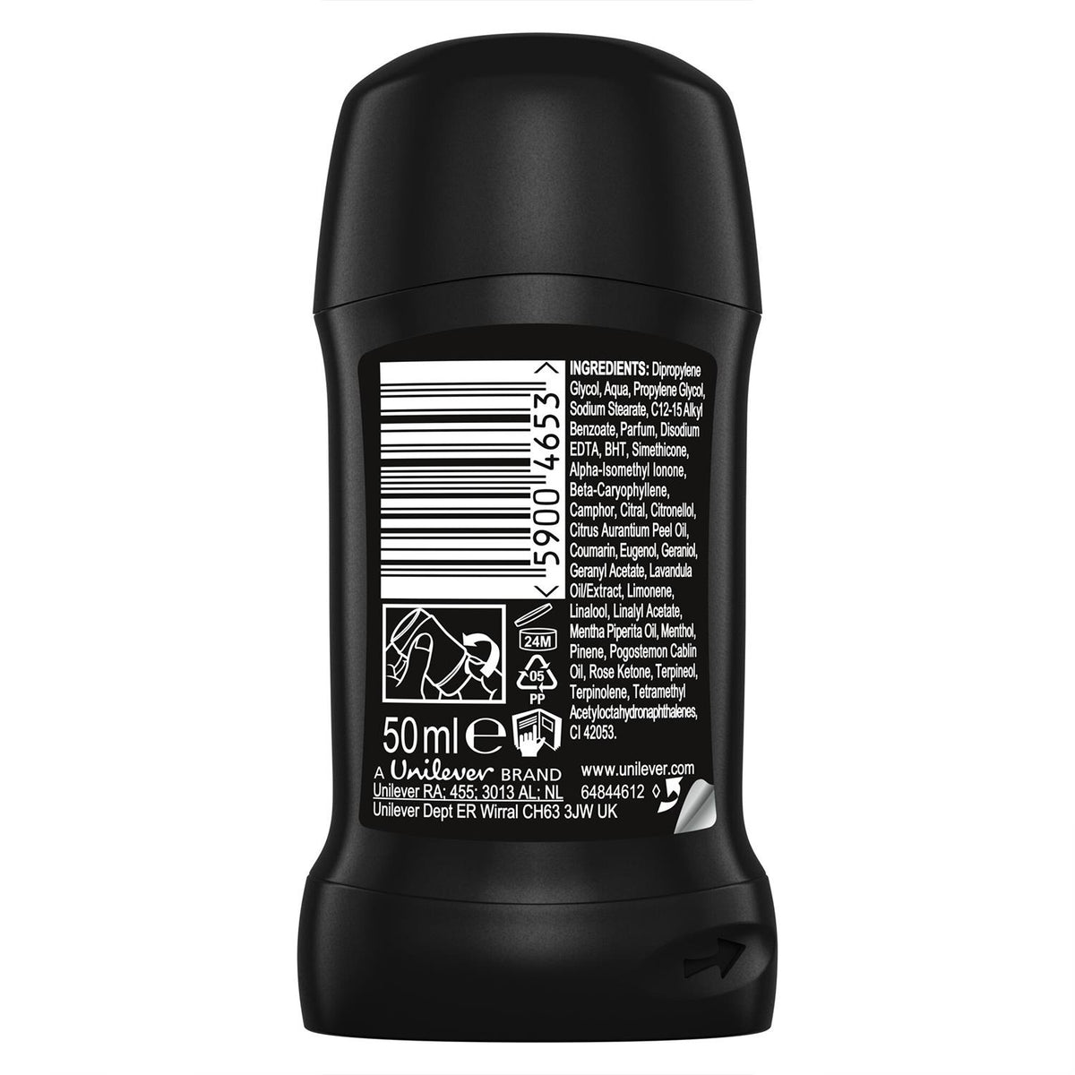 Deodorant Stick Black Vanilla With 72hrs Freshness 50ml | Set of 24