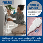 Deluxe Xl Electric Throw Heated Double Over Electric Blanket Soft Fleece 9 Heat & 12 Timer Settings | XL | Pink