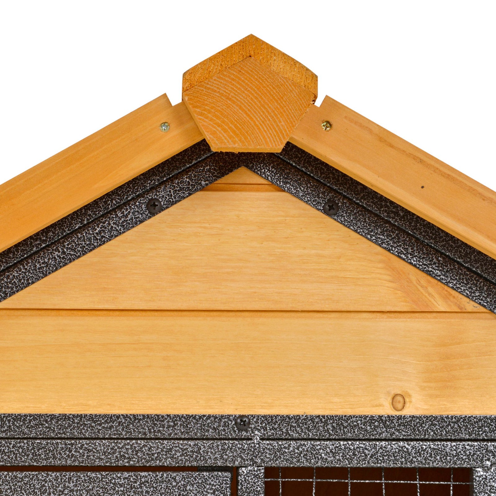 Wood-metal Rabbit Hutch Elevated Pet House Outdoor 122 X 63 X 92cm