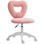 Armless Heart Vanity Chair | Pink