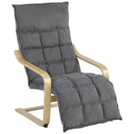 Accent Chair, Leisure Lounge Chair Armchair With Footrest | Grey