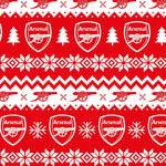 Arsenal FC Arsenal Fc Christmas Gift Wrap, 2 Sheet 2 Tag, Official Product