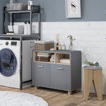 Bathroom Storage Cabinet Open Compartments Double Doors