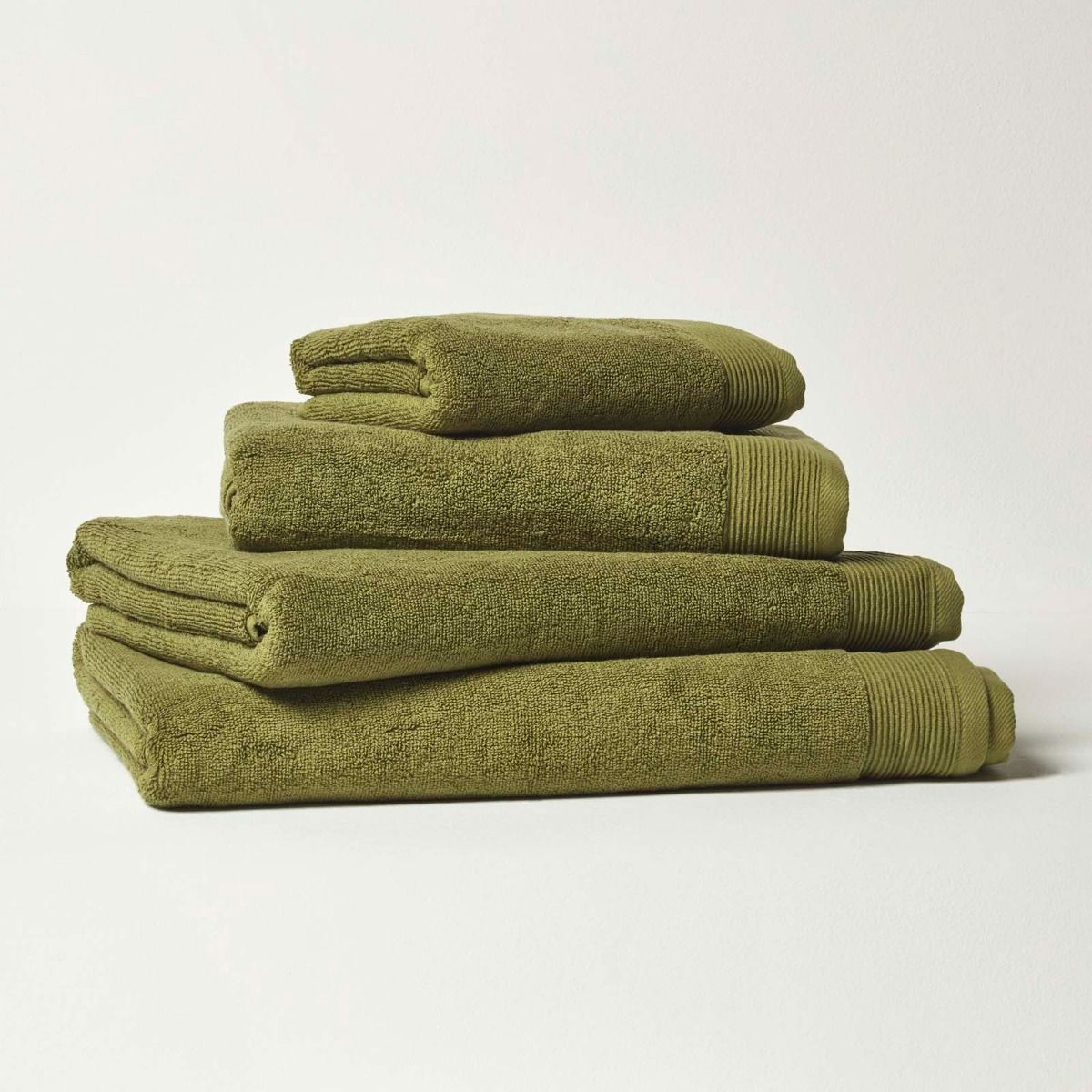 100% Combed Egyptian Cotton 700 Gsm Towels | Face Towel | Moss Green