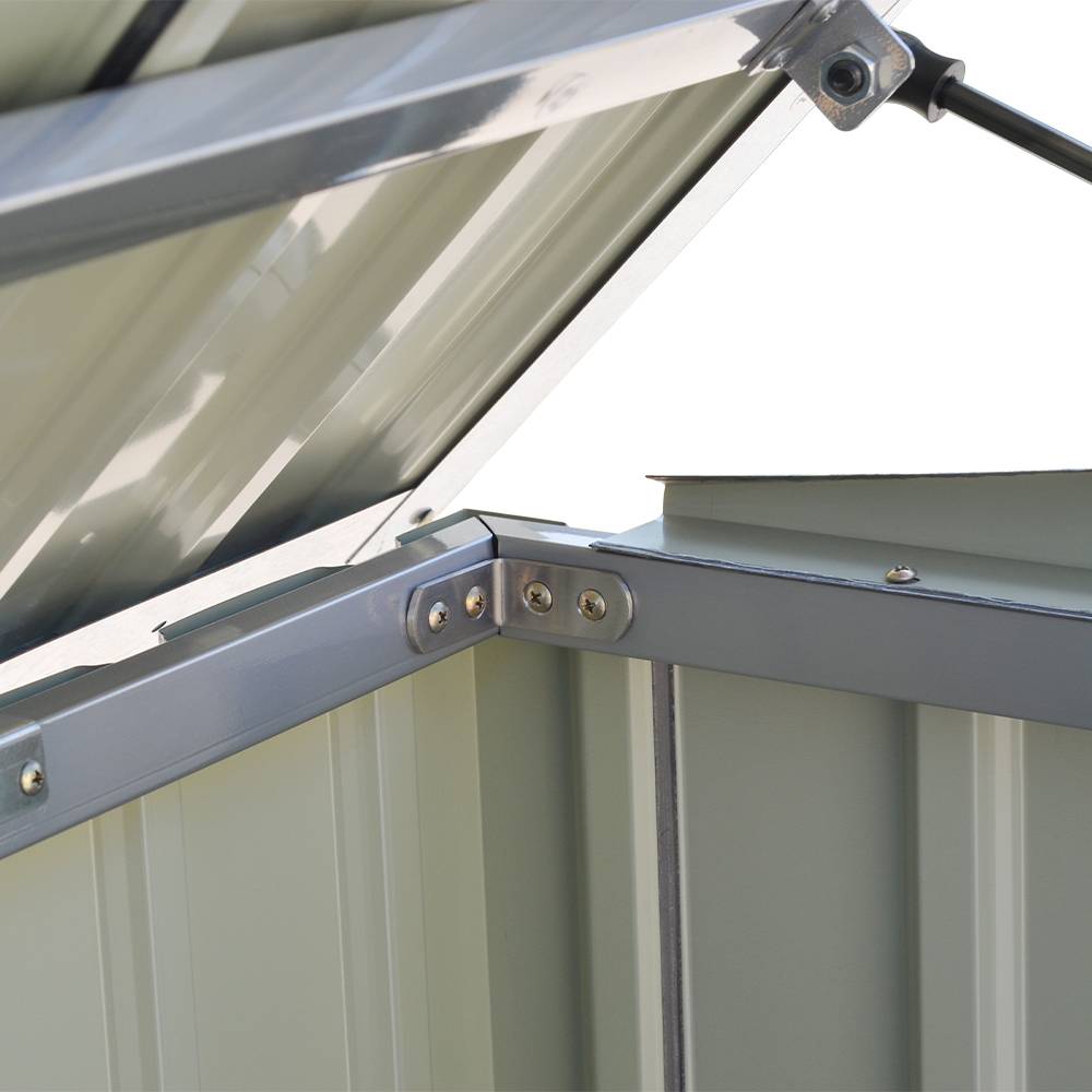Garden Storage Shed Bike Metal Pent Tool Shed House Galvanized Steel Can Put 2-3 Bicycles (d105x W176x H130cm) | Charcoal Black