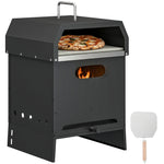 Outsunny 3 In 1 Portable Wood Fired Outdoor Pizza Oven With Handles