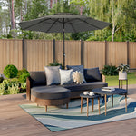 Outdoor 3-tier Umbrella With Crank And Tilt Without Base | One Size | Dark Grey