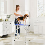 Foldable Dog Grooming Table Adjustable Arm 81x49x80cm | Blue