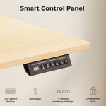 Electric Standing Desk Height Adjustable With Memory Control | Natural