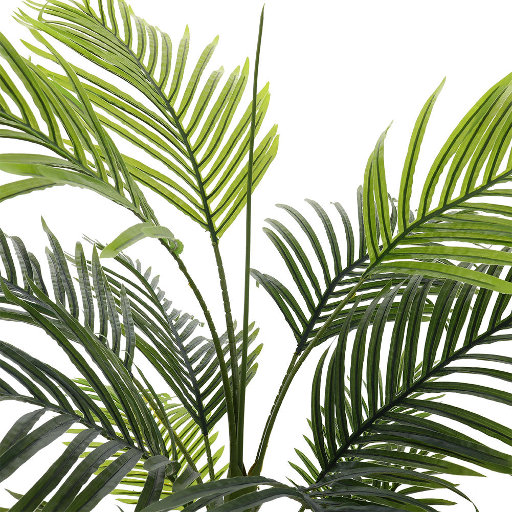130cm/150cm H Artificial Palm Tree With Lifelike Green Fronds In Black Pot Indoor Tropical Decorative Plant | Small