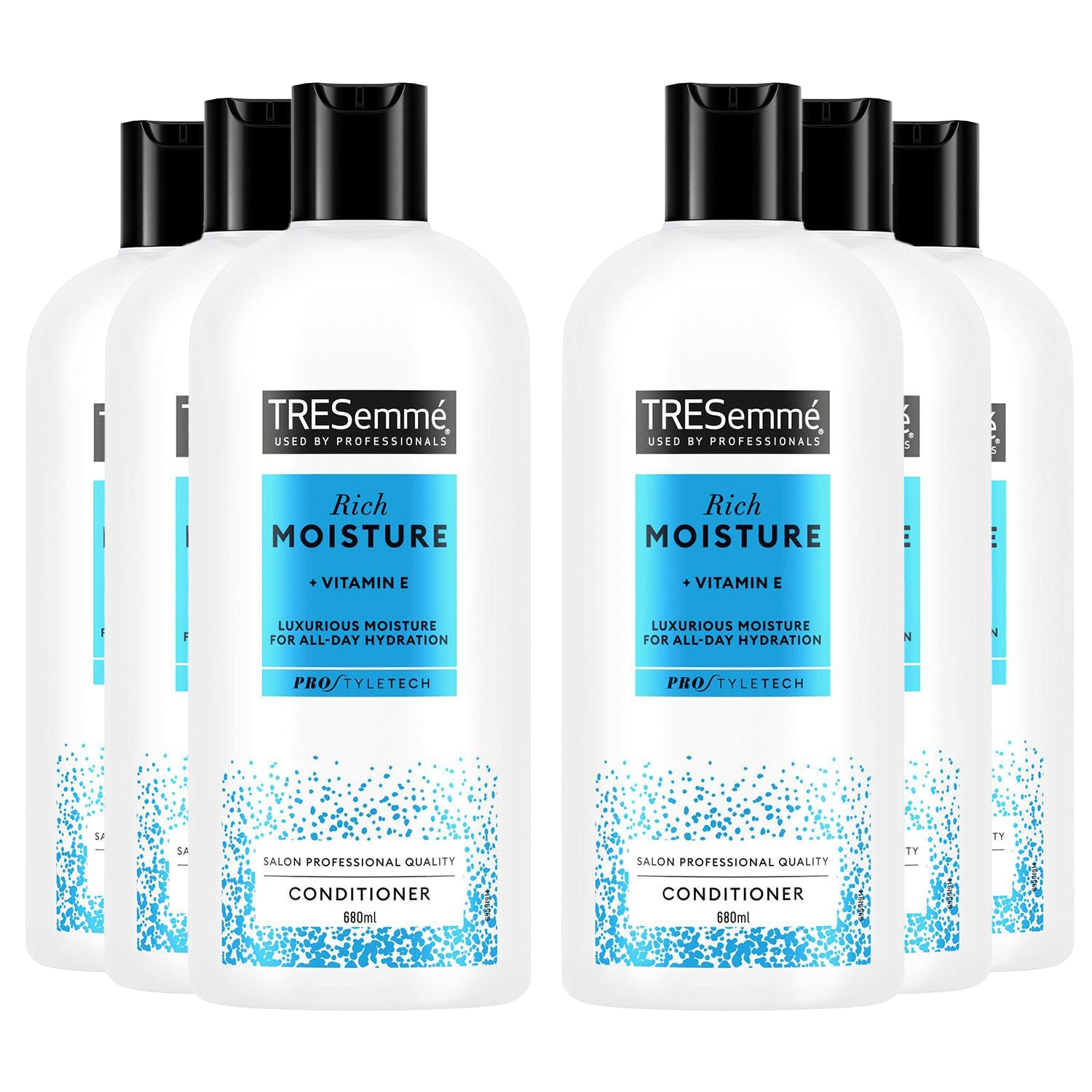Conditioner Rich Moisture With Vitamin E For All-day Hydration, 6x680ml