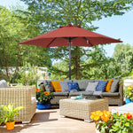 2m Parasol Patio Umbrella With 6 Ribs | Red