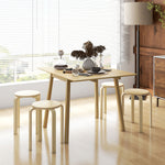 HOMCOM Stackable Stools Set Of 4, Round Backless Stools For Kitchen