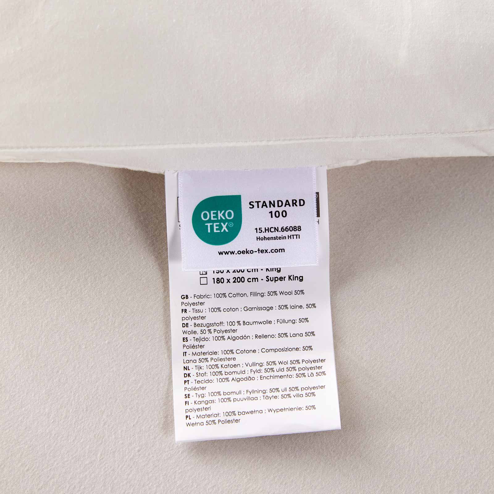 Premium Wool Mattress Topper Deep Fitting Comfort | Super King | White