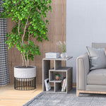 3-tier Side End Table Open Shelves Storage Coffee Book | Gray