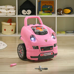 Kids Truck Engine Toy Set W/ Horn, Light, Car Key, For Ages 3-5 Years | Pink