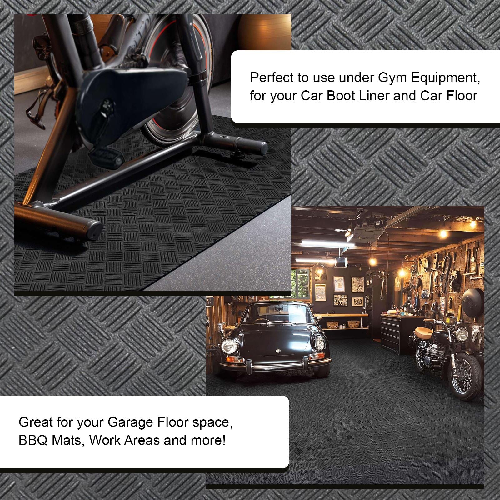 Deckplate Custom Cut Roll Non-Slip Heavy Duty Floor Mat | 400cm | Grey