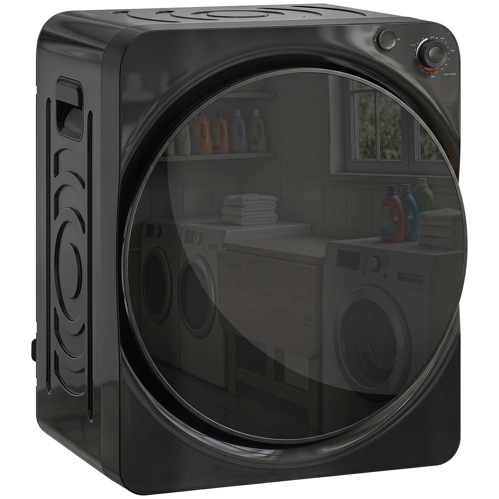 5kg Vented Tumble Dryer, Compact Dryer With 5 Drying Modes | Black