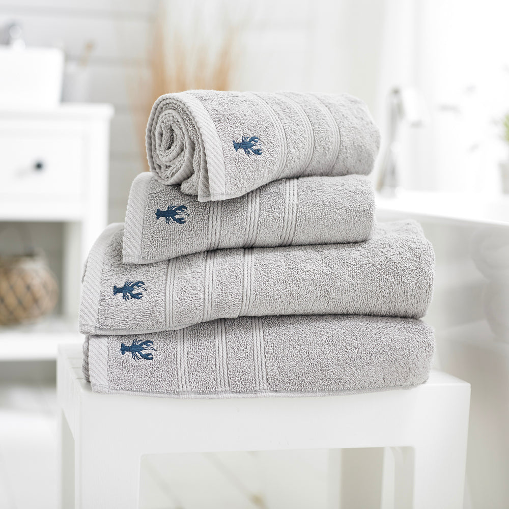 Kaleidoscope 550gm Combed 100% Cotton Towels | Hand Towel | Silver