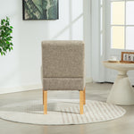 Selina Fabric Armless Accent Chair | Light Brown