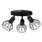 Emitto 3-way Spotlight Ceiling Light Adjustable Vintage Black E14 Metal Fixture
