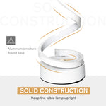 Led Table Lamp With Round Metal Base For Bedroom