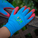 Budding Gardener Gloves For Kids (ages 6-9) Blue | Small | Blue