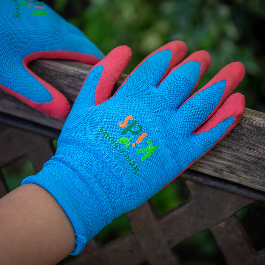 Budding Gardener Gloves For Kids (ages 6-9) Blue | Small | Blue