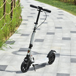 Adult Teens Kick Scooter Foldable 14+ W/ Rear Wheel& Brake | Silver