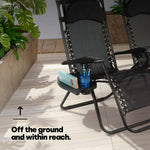 Fineway 2 Pack Chair Side Table Tray Drink Phone Tablet Holder