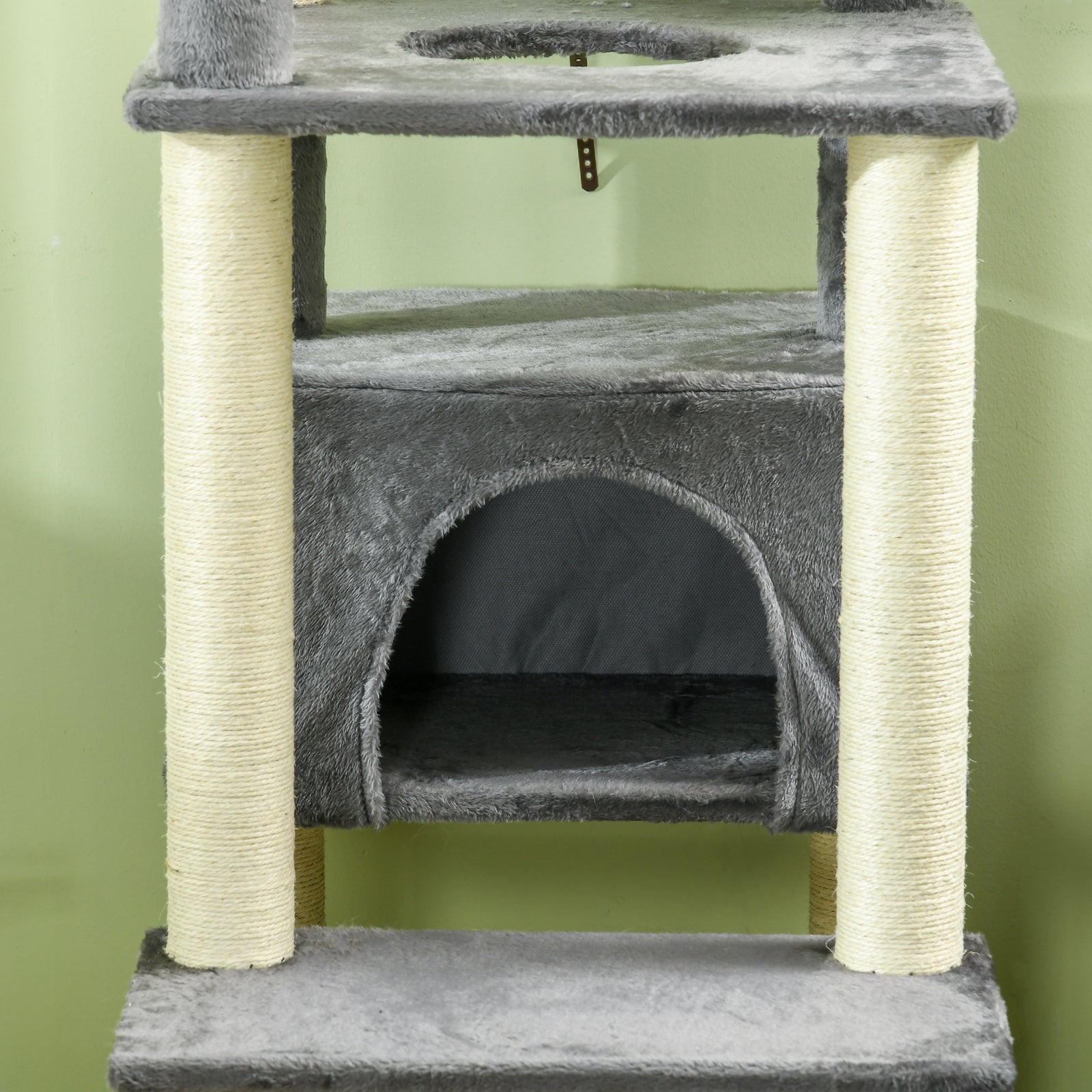 184cm Cat Tree For Indoor Cats, Modern Cat Tower With Cat Bed - Grey