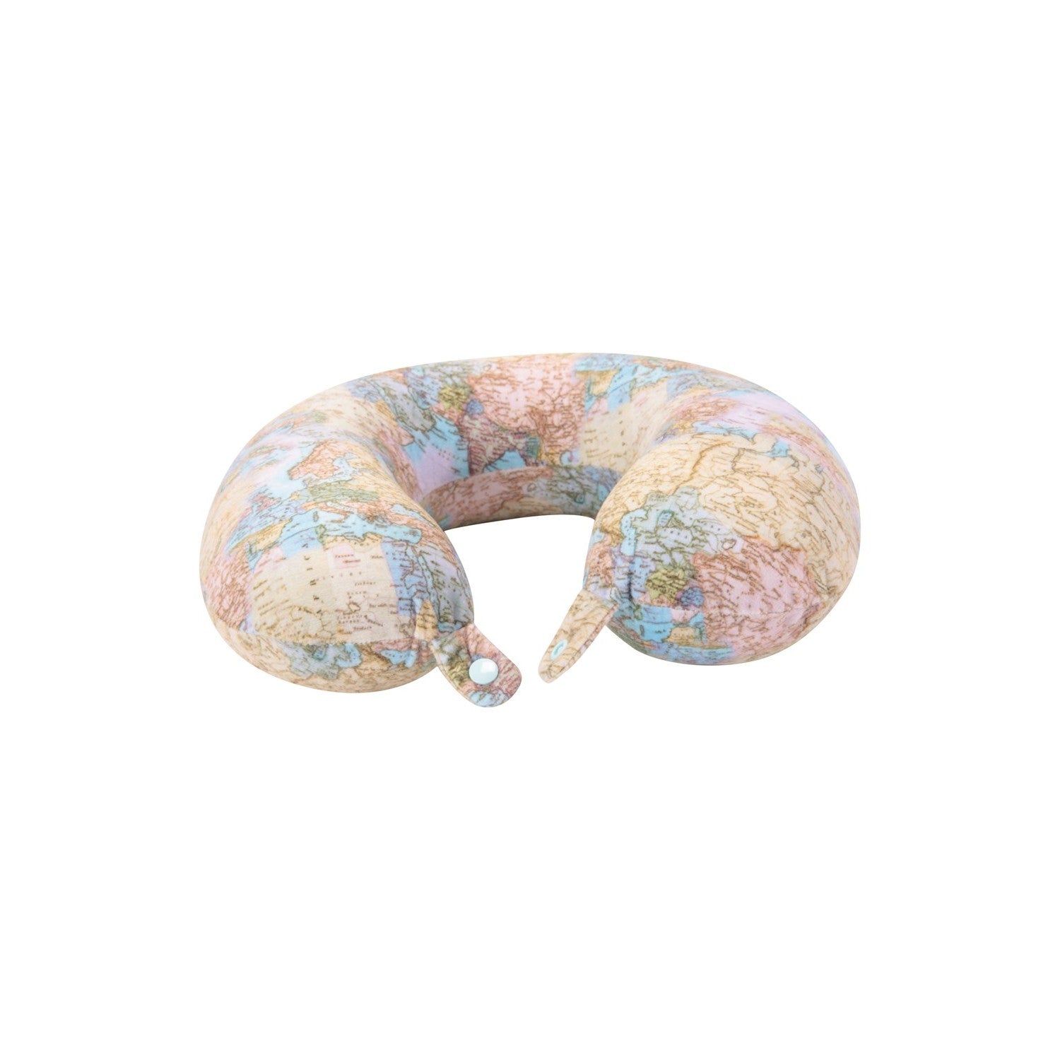World Map Memory Foam Travel Pillow | One Size | Brown