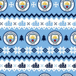 Manchester City FC Christmas Gift Wrap, 2 Sheet 2 Tag, Official Product