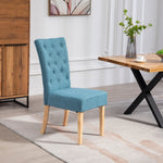 Set Of 2 Pienza Fabric Dining Chairs | Teal