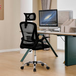 Swivel Office Chair With Headrest | Black