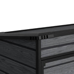 5x3ft Outdoor Plastic Storage Shed With Floor & Window, Lockable, Wood Grain Design