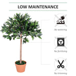 90cm Artificial Olive Tree Plant In An Orange Pot