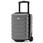 40x20x25cm Hard Case Cabin Suitcase Ryanair Free Approved Carry On | Cabin | Grey