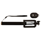 Bluetooth Selfie Stick With Wireless Trigger, Lightweight, Black