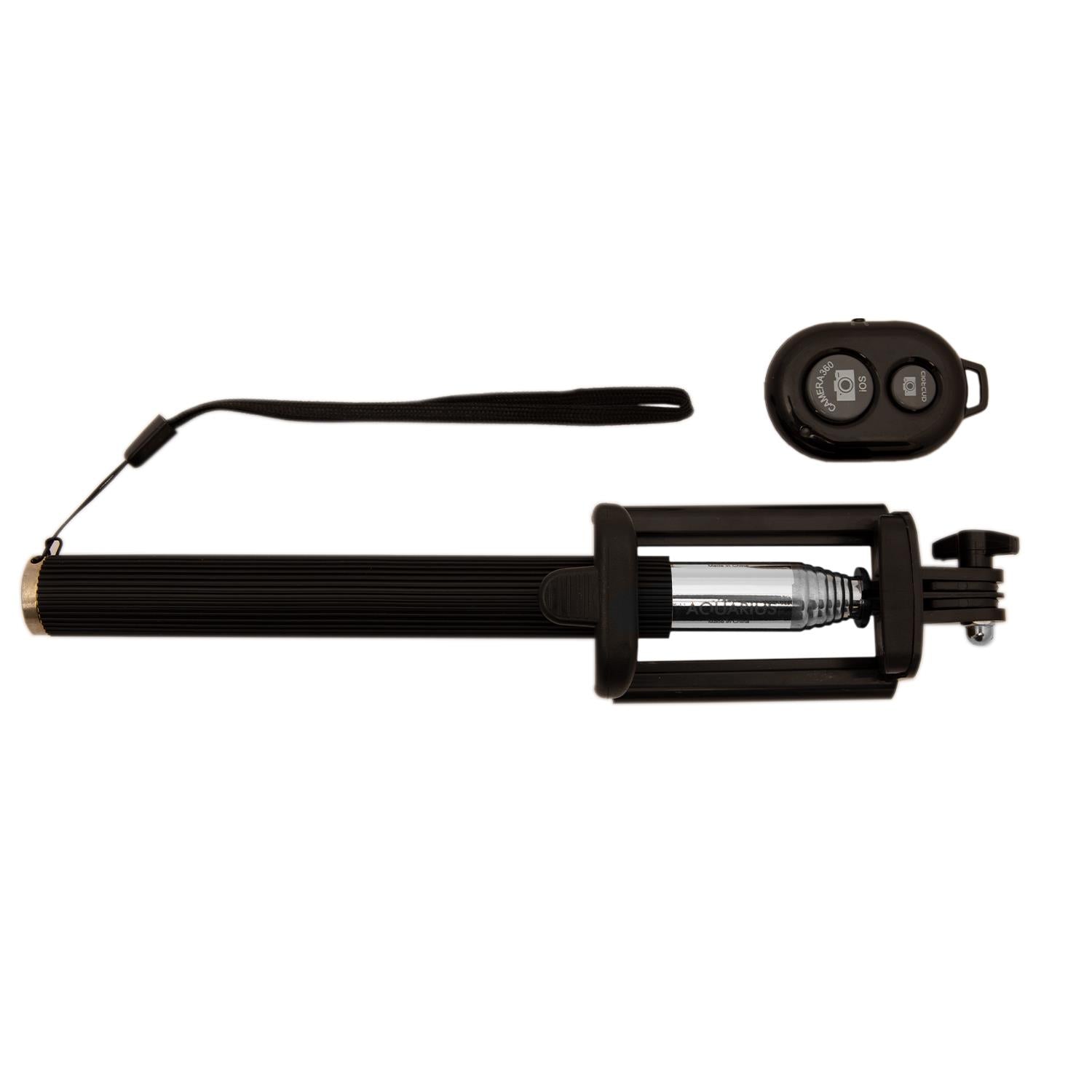 Bluetooth Selfie Stick With Wireless Trigger, Lightweight, Black