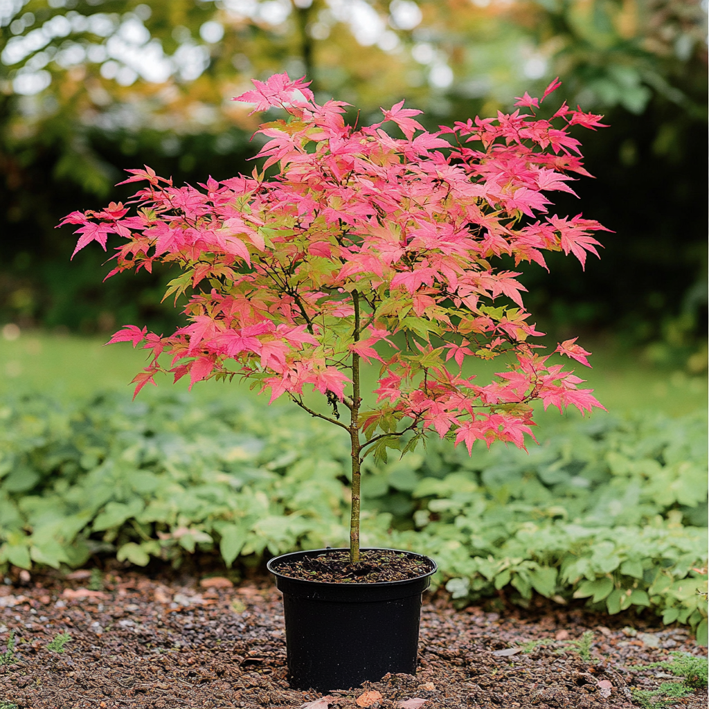Japanese Maple - Acer Palmatum 'Beni Maiko' - Height 60-70cm - ⌀19cm | Set of 2 | Red