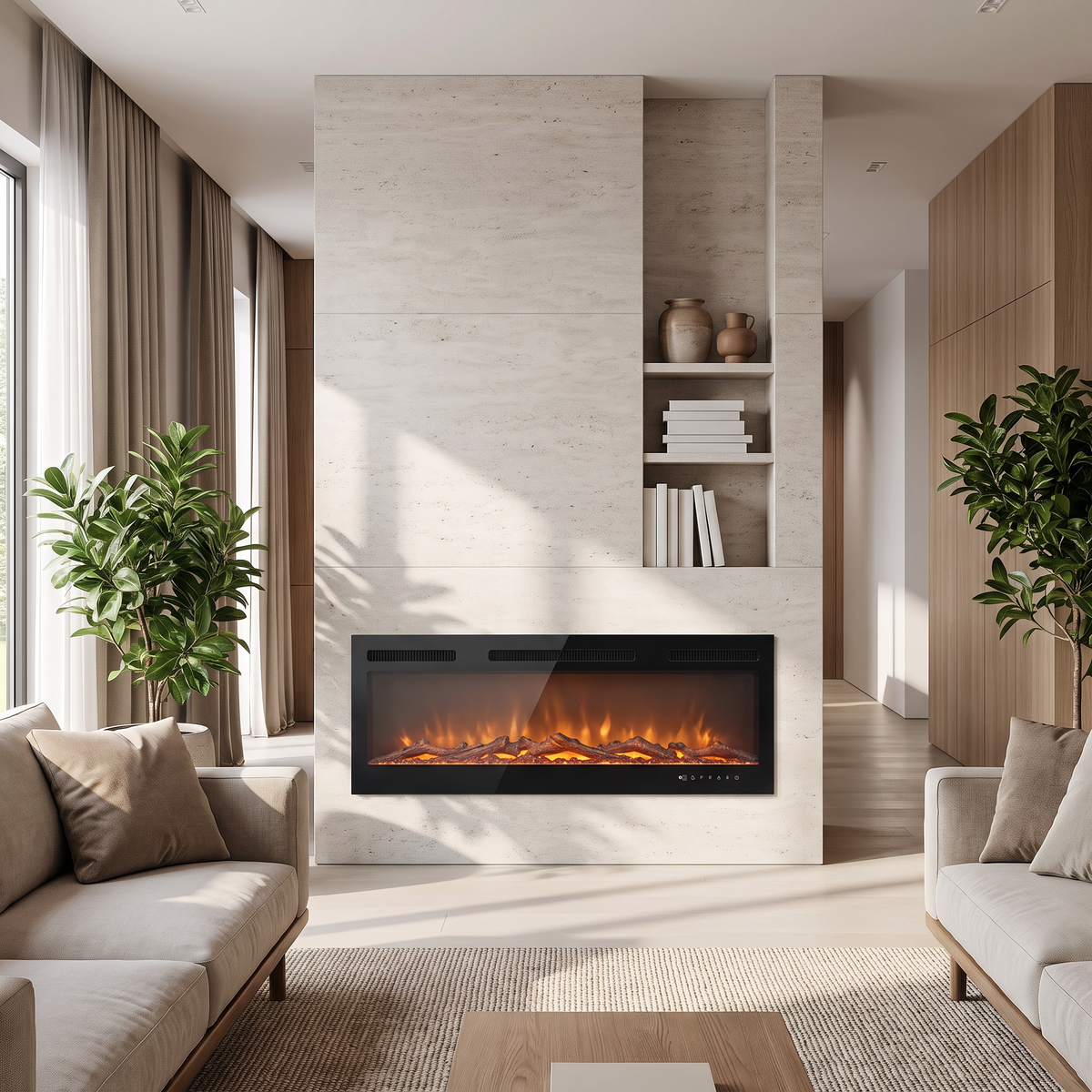 Breeins Electric Fireplace With Remote Control