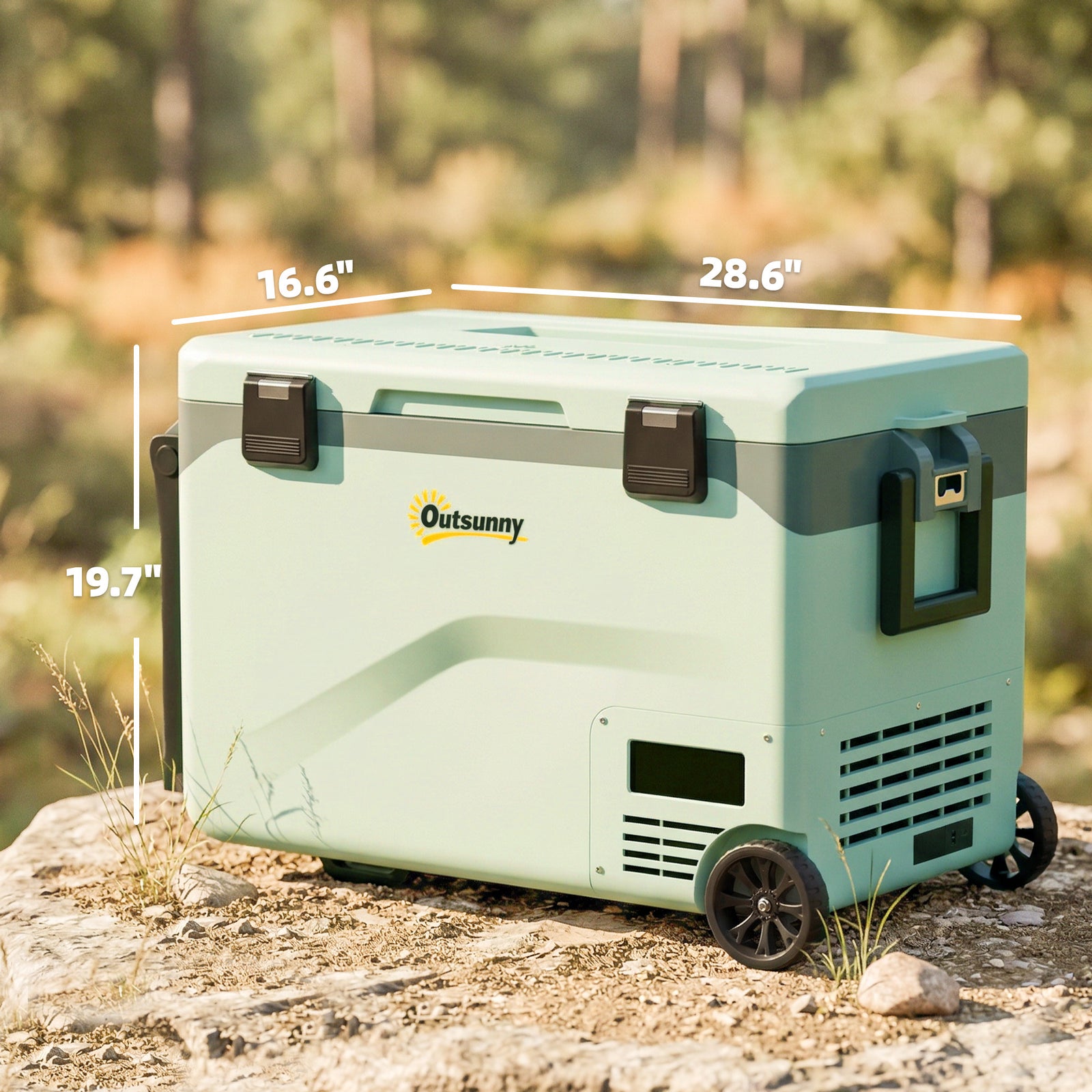 Compressor Car Fridge Freezer, Camping Refrigerator W/ App Control | Green