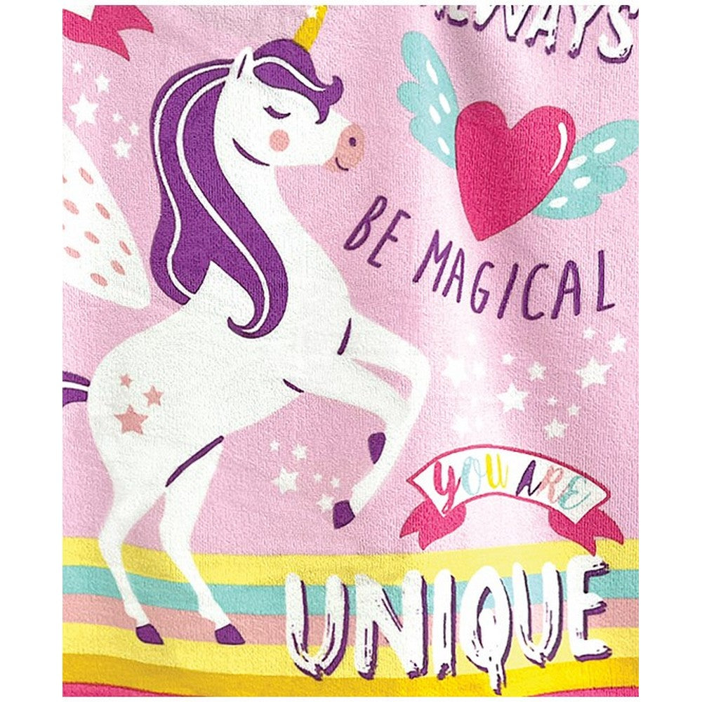 Childrens/kids Unicorn Microfibre Hooded Towel | One Size | Multi Colour