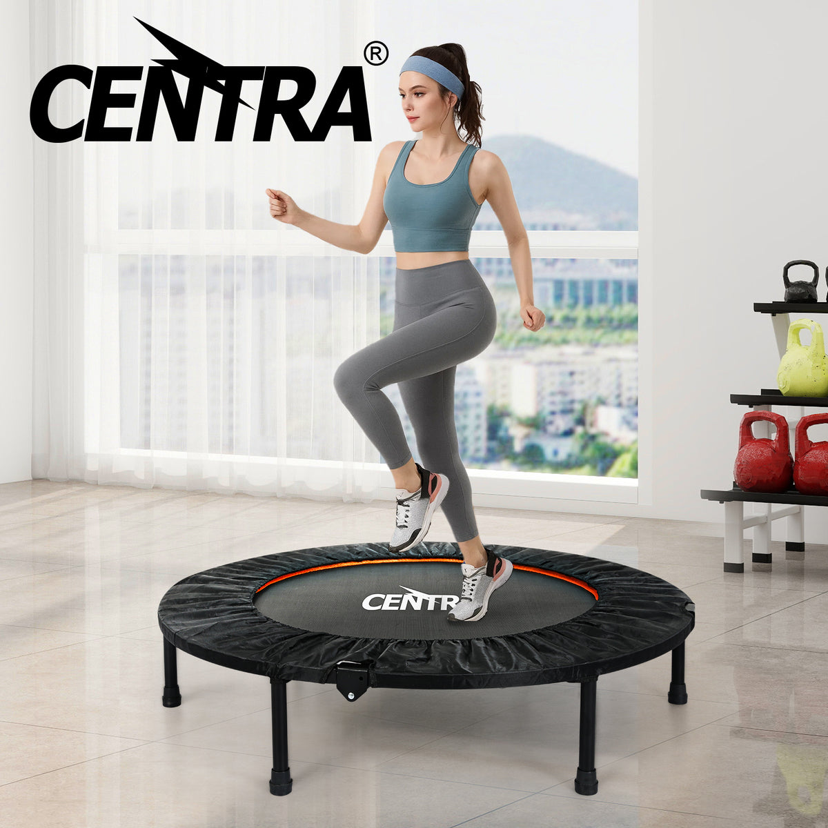 40 Inch Trampoline Bounce Round Exercise Home Gym Fitness Rebounder