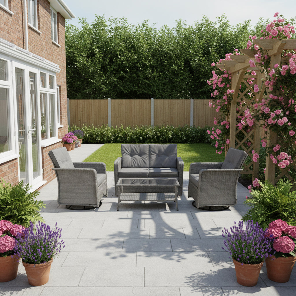 The Leigh 4 Seat Rattan Sofa Lounge Set
