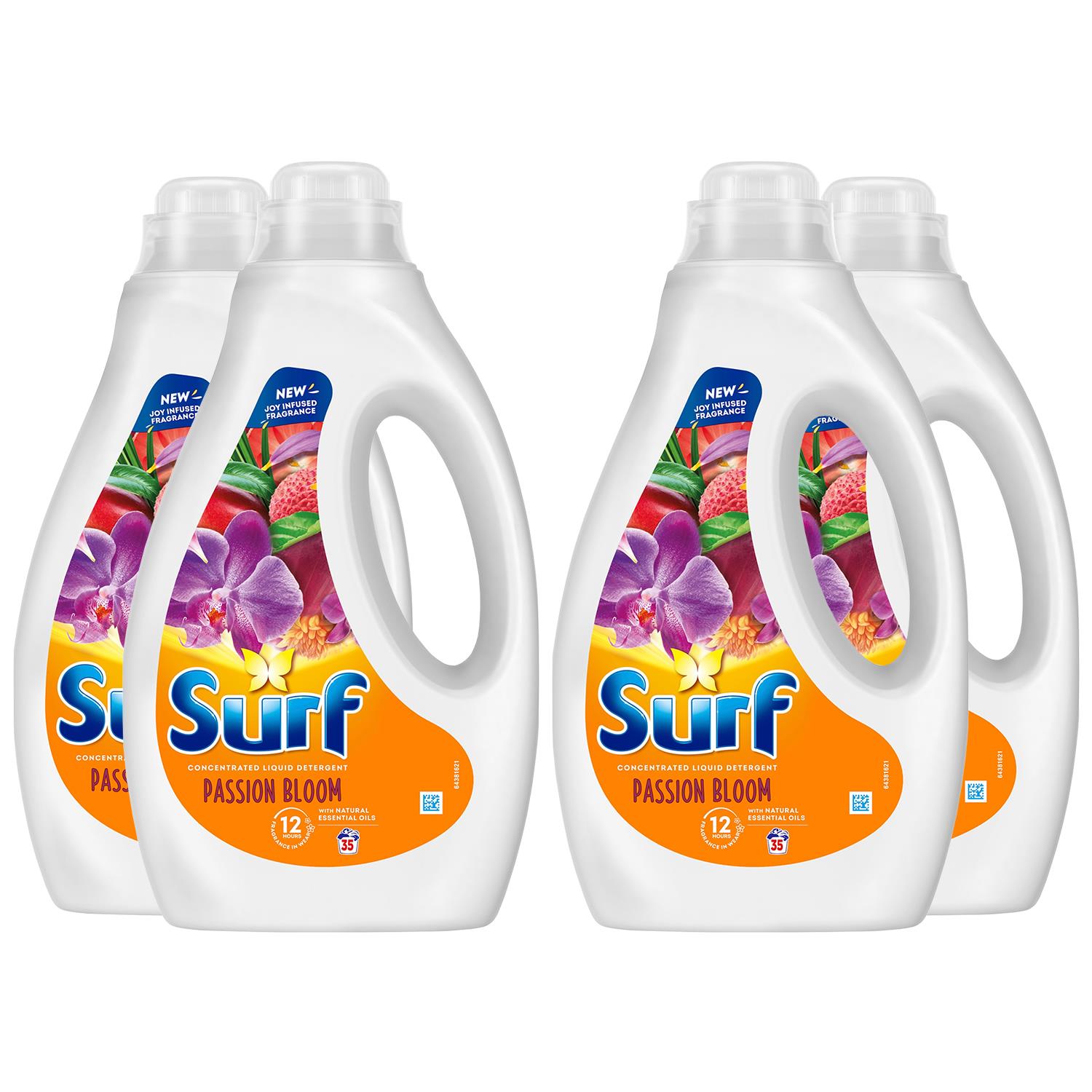 Laundry Washing Liquid Detergent Passion Bloom 3.78 Litre, 136 Washes, 4pk