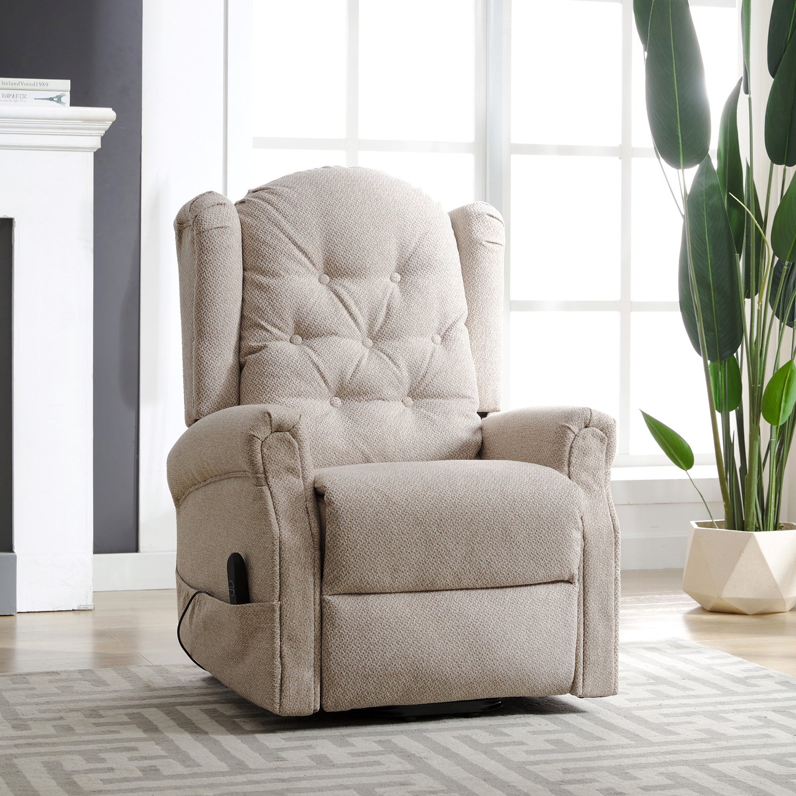Crawley Electric Riser Recliner With Massage And Heat | Beige